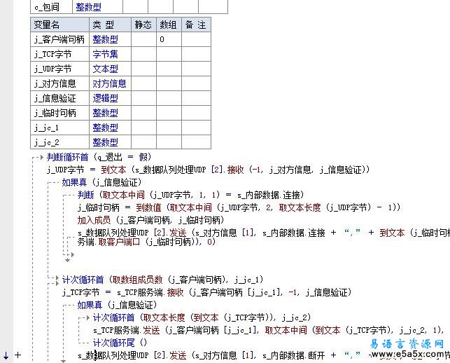 易语言多线程TCP通讯测试源码