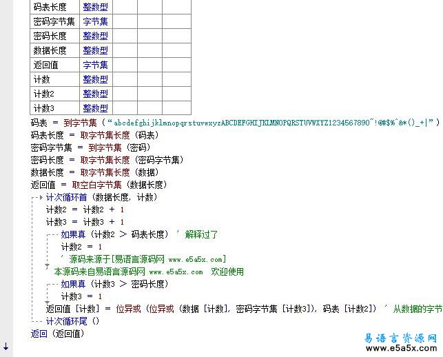 易语言加解密算法练习源码