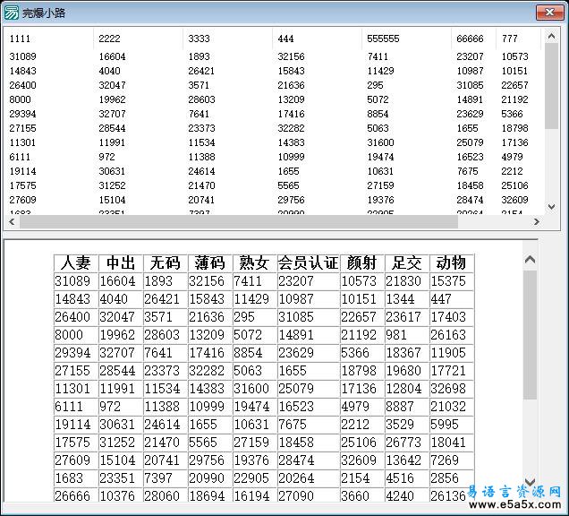 易语言超级列表框转HTML源码