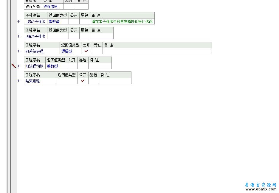 易语言系统进程管理模块源码