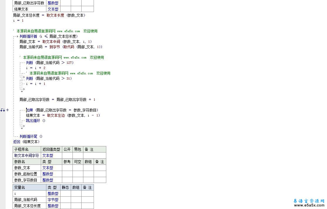 取文本字符操作例程